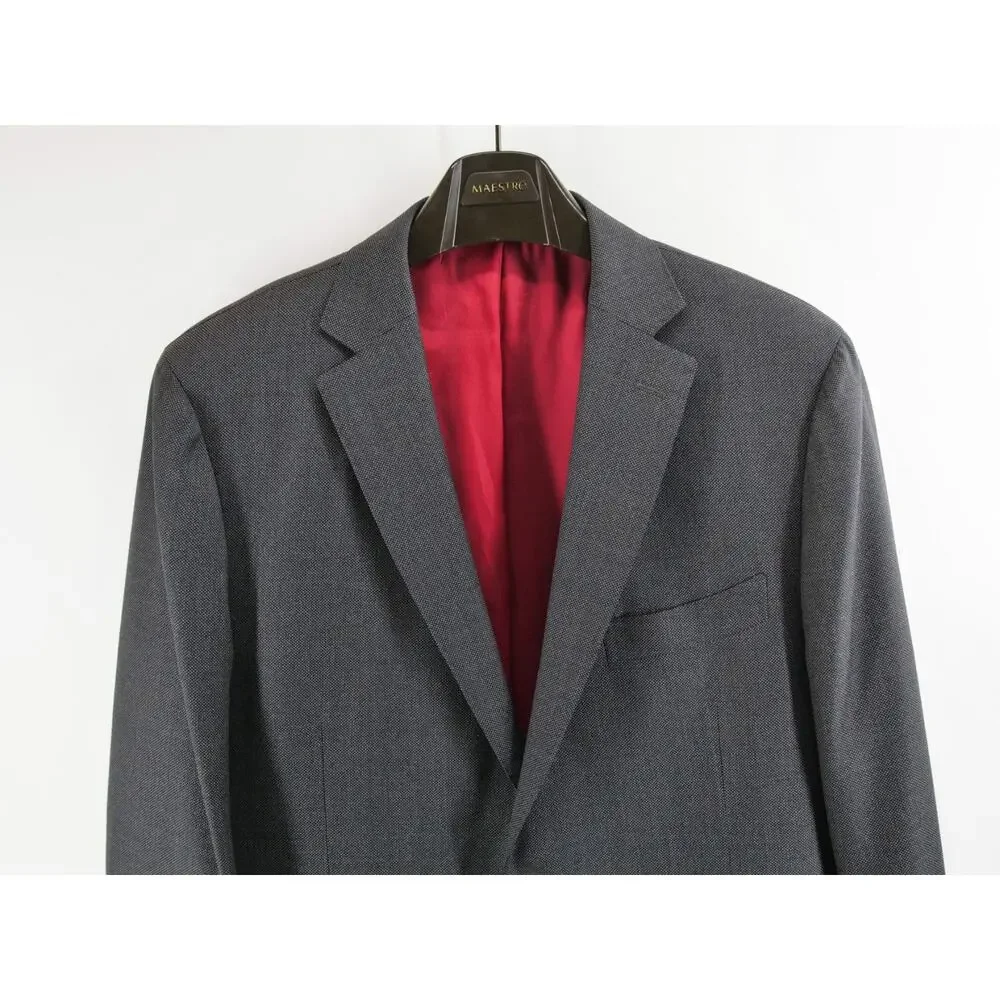 Suit Supply 46 Sienna ticket pocket Vitale Barberis Wool Super 130s Blazer Gray